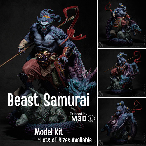 Beast samurai men 3d model - samurai,