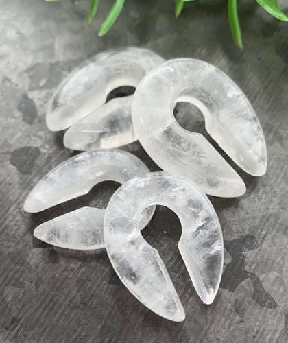 Pair clear quartz - clear, stone