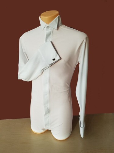 Wing collar stretch shirt - wing,