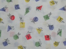 Basic Shapes and Flowers The Manes Organization Cotton Fabric 1 YD & 7" X 44" W