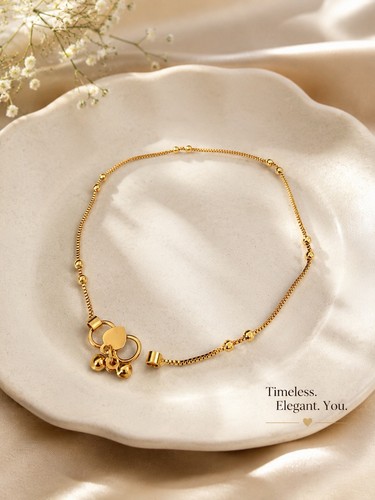 Anklet lobster clasp - no, stone