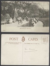 Bournemouth Gardens Women and Girls Children Model Boat Pond Dorset Old Postcard