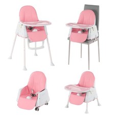 4-In-1 Adjustable Baby Highchair Infant High Feeding Seat Toddler Table Chair