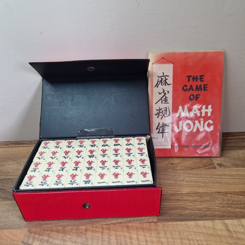 Vintage mahjong set complete - set,