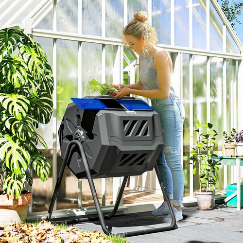 Garden compost bin 160l dual - garden,
