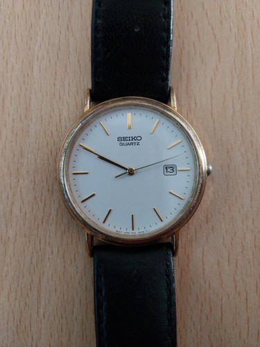 Seiko mens watch leather - leather, strap