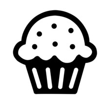 Cupcake Vinyl Decal Sticker Wall, Door, Cafe, kitchen, Lounge, Bakery, Fridge