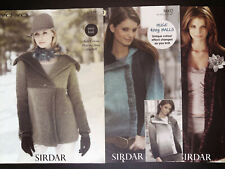 Lot of 3 SIRDAR Jacket & Cardigan Patterns for Women YO-YO 8602 & 8927 BOA 8558