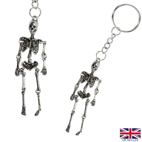 Dead skeleton keyring - keyring, goth