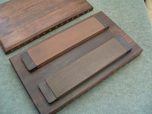 Two india sharpening stones - two,