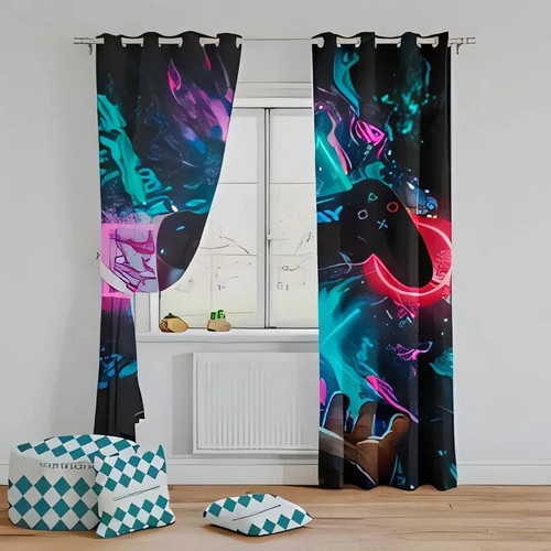 Kids space astronaut - space, curtains