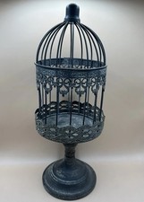 Table Top Bird Cage Gray White