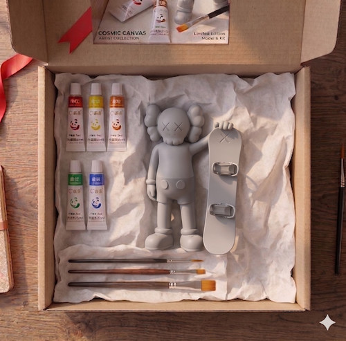 Kaws style figure 3d - style, –