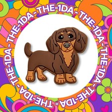 Super Cute Large Brown Sausage Dog Dachshund Puppy Charm To Fit Crocs/Clog - Dog