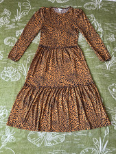 Topshop Tiered Mesh Smock Midi