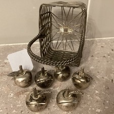 Vintage set Place Name Card Menu Holders Christmas 