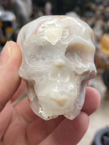 Pink amethyst crystal skull - amethyst,