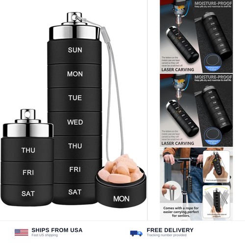 Mossime metal pill organizer - pill,
