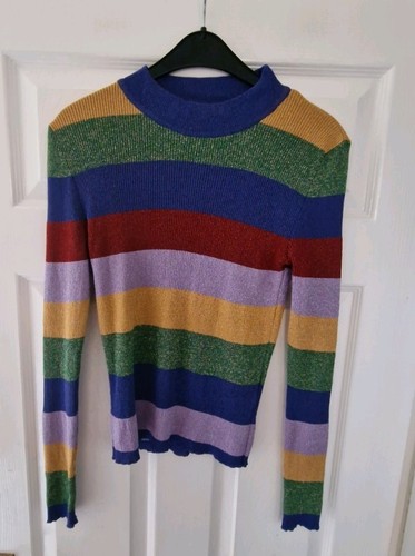 Ladies multicoloured hooped - multicoloured,