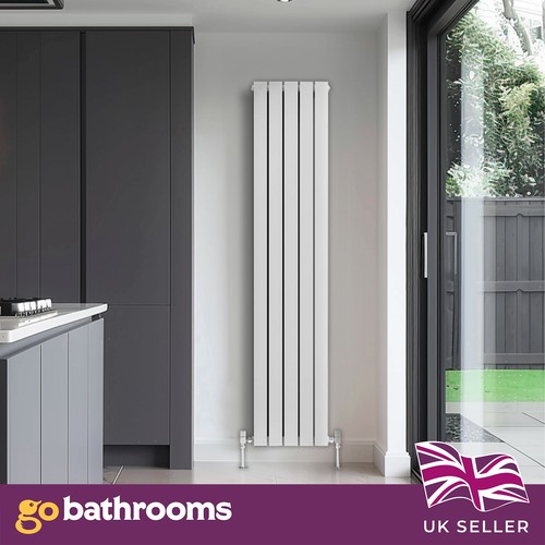 White designer radiator - white,