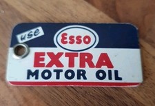 Vintage Old Esso Oil Keyring Tag