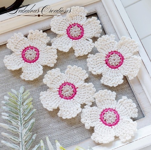 Crochet flowers appliques - crochet,