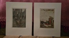 2 x Vintage Edmund DULAC Print