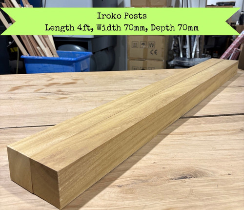 Planed iroko pair hardwood - pair,