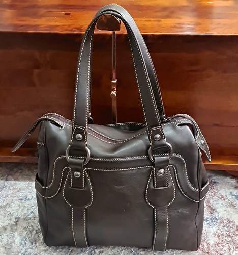 Celine brown leather shoulder - celine,