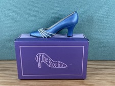 If The Shoe Fits Leonardo Collection Ornament Lesser & Pavey Blue Ladies Heel