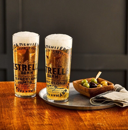 Estrella damm pint glasses - estrella,