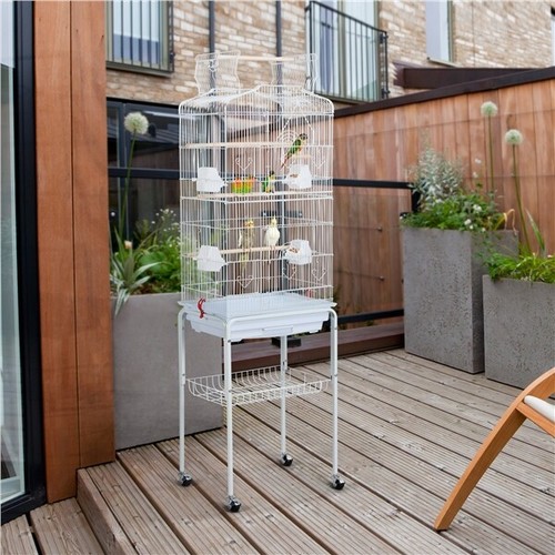Open top metal bird cage - metal,
