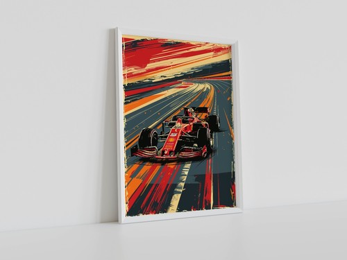 Retro vintage poster - f1,