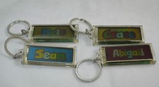 Personalised Flashing Solar Powered Keyring Names A - K From History & Heraldry