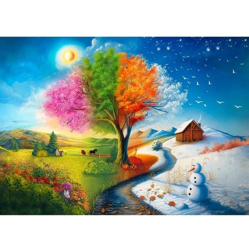 Four seasons 100 piece puzzle - 100,
