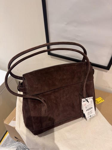 Zara split suede leather city - zara,