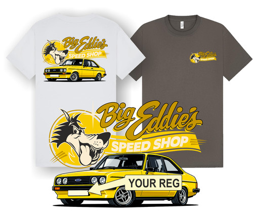 Ford escort mk2 shirt yellow - t,