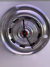 Vintage Aluminium Hub cap Clock,  Made In Paris