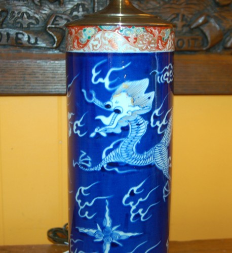Imari porcelain vase lamp - imari,