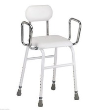 Perching stool / resting chair for kitchen ironing removeable arms and back DEMO