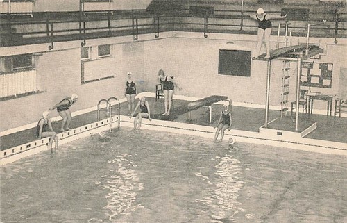 C1930s swimming pool diving - swimming,