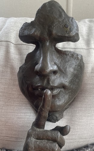 Bronze sculpture face - bronze, rep