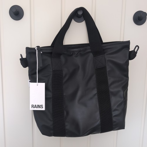 Rains black unisex - rains, tote/