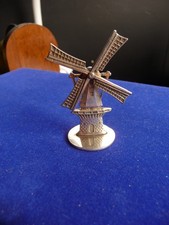 Attractive Small Dutch Rotating Windmill Silver Plate Maker H.Hooijkaas