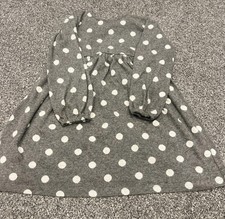 Girls Grey Spotty Dress 5-6