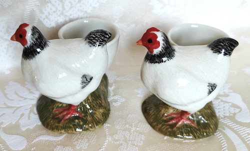 Pair quail ceramics - pair, light