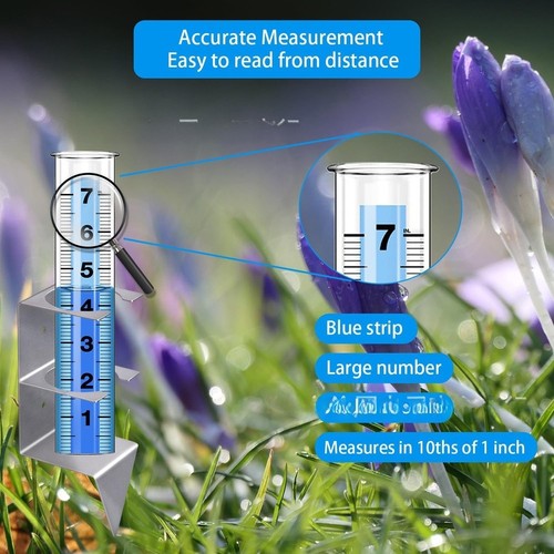 Stainless steel rain gauge - steel,