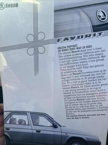 Skoda favorit car sales info - skoda,