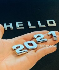 Chrome 3D Self-adhesive Letter number car badge emblem sticker for Home & Auto