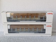 Märklin HO Gauge 47149/2 & 47149/3 SBB CFF Flat Wagons With Timber Loads